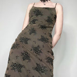 Zjkrl - Vintage Embroidered Slip Dress