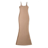 Zjkrl - 5 Color Simple Niche Fishtail Slip Dress