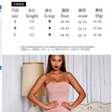 Zjkrl - Best Selling Women's Clothes Sexy Ruffle Hip Slim Fit Strappy Low-Cut Tube Top Dress Solid Color Internet Celebrity Long Dress