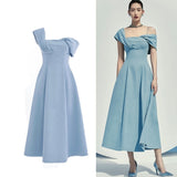 Zjkrl - Designer Runway Fashion Summer Slim A Line Princess Party Dresses Lady Vintage Elegant Birthday Elbise Mujer Midi Robes