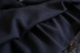Zjkrl Elegant Fashion V-neck Zipper Off Shoulder Short Sleeve A-LINE Dress Summer Black Solid Color Chiffon Empire Women&#39;s Clothing