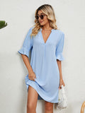 Summer Dresses For Women 2023 New Fashion V Neck Half Sleeve Boho Dress Beach Loose Ladies Elegant Plus Size Midi Dress Vestidos