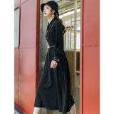 Summer Dresses Outfits For Women Casual Clothes Long Sleeve Strap Midi Black Vintage Dress Lolita Harajuku Cottagecore Robe