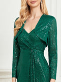 New Flapper Shawl Sequin Short Cape Decoration Gatsby Party Mesh Short Cover Up Dress Accessory Long Sleeves Coat