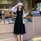 Zjkrl - Black Aesthetic Party Summer Light Dress Casual Bag Hip Wrap Vintage Fashion Elegant Women&#39;s Dresses Loose Midi Korean Tunics