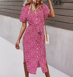 Zjkrl 2023 Summer Puff Sleeve Long Dress Women Elegant Printed V-Neck Maxi Dresses Boho Drawstring Loose Holiday Beach Dress