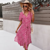 Zjkrl - Leisure Holiday Style Sexy Big Swing Vacation Dresses